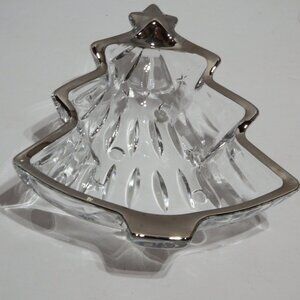 Yuletide Spirit Silver Candy Dish-Christmas tree shape